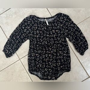 Rylee + Cru Black Floral One Piece